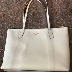 COACH off-white handbag purse tote